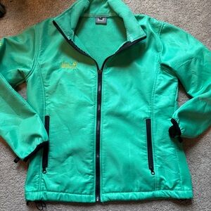 Jack Wolfskin Turquoise Jacket with Gold Logo